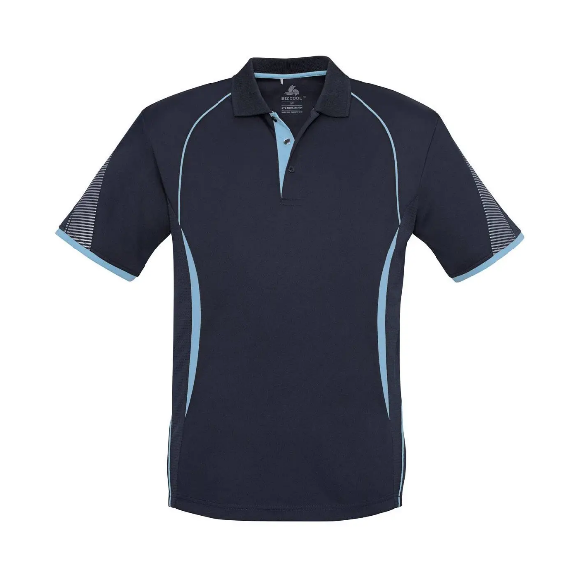 Picture of Biz Collection Razor Mens Polo- Navy/Sky Size 4XL